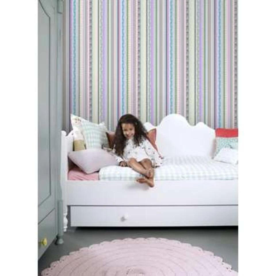 ESTAhome Behang - Lintjes - Pastelkleuren - 53 Cm X 10,05 M - Afbeelding 3