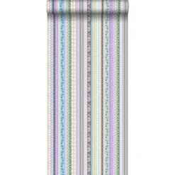 ESTAhome Behang - Lintjes - Pastelkleuren - 53 Cm X 10,05 M