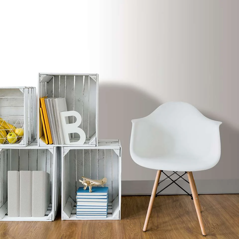 Dutch Wallcoverings - Escapade Uni Wit Glitter - 0,53x10,05m - Afbeelding 3