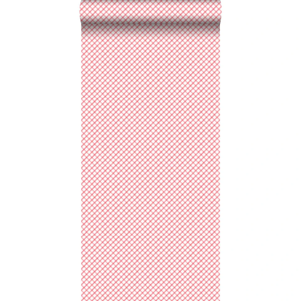 ESTAhome Behang - Ruiten - Rood - 53 Cm X 10,05 M