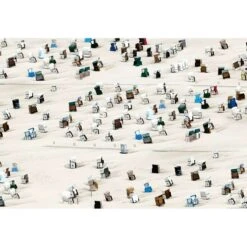 Fotobehang Beach Chair - 4 Delig - 368 X 254 Cm - Multi