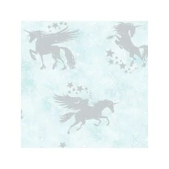 Dutch Wallcoverings - Over The Rainbow- Unicorns Silver - 0,53x10,05m