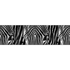 Sanders & Sanders Zelfklevende Behangrand - Zebra's - Zwart Wit