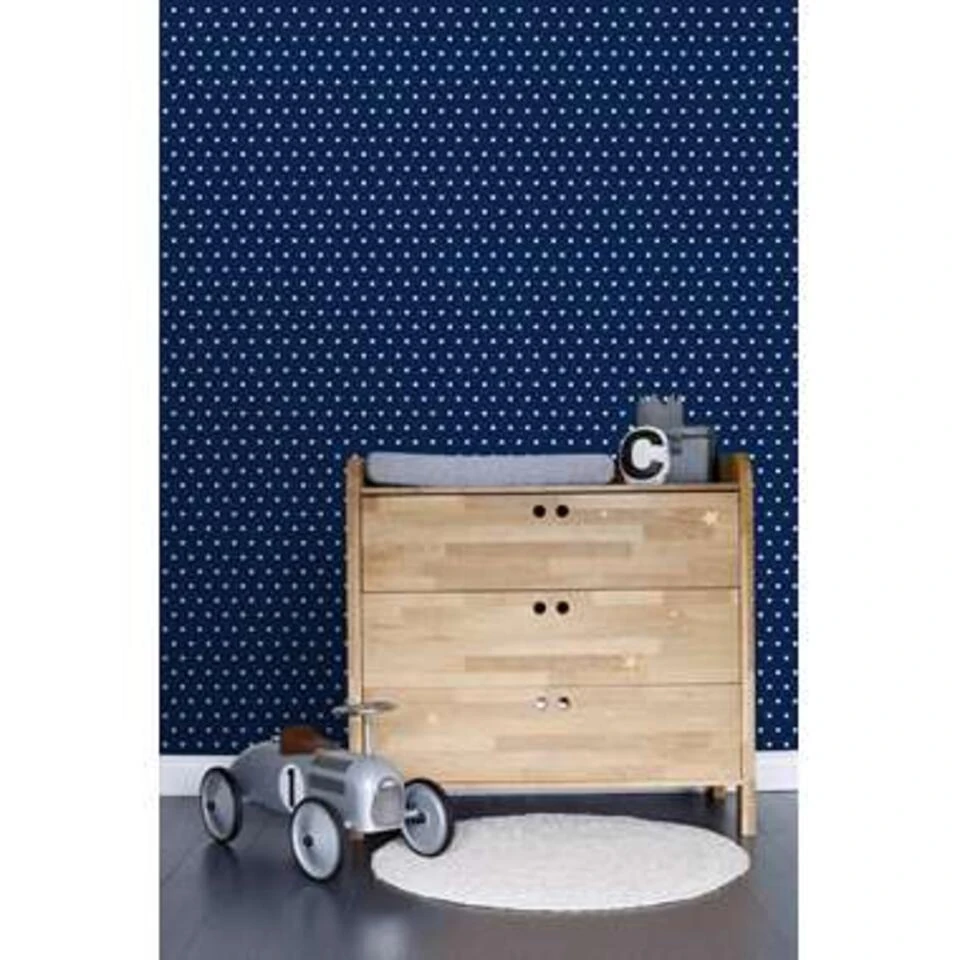 ESTAhome Behang - Sterren - Marine Blauw - 53 Cm X 10,05 M - Afbeelding 4