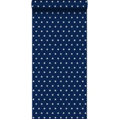 ESTAhome Behang - Sterren - Marine Blauw - 53 Cm X 10,05 M