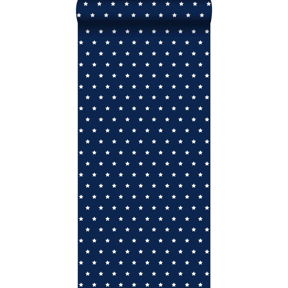 ESTAhome Behang - Sterren - Marine Blauw - 53 Cm X 10,05 M