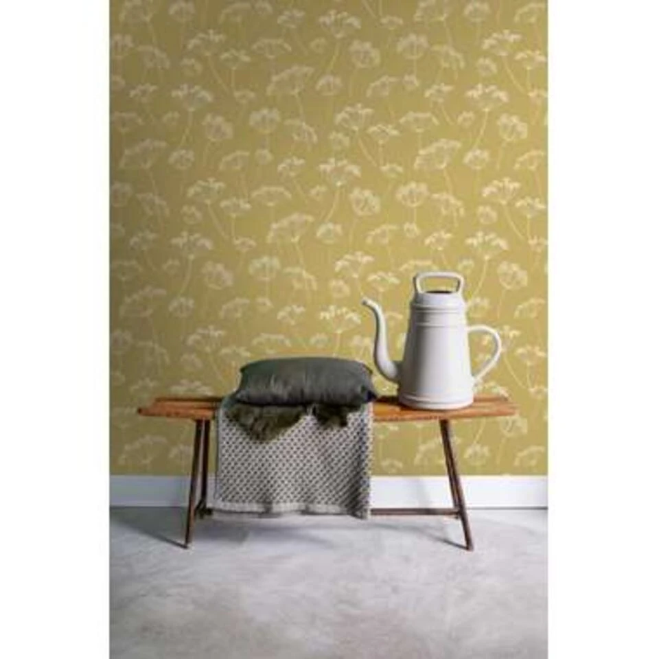 ESTAhome Behang - Schermbloemen - Okergeel En Wit - 0.53 X 10.05 M - Afbeelding 3