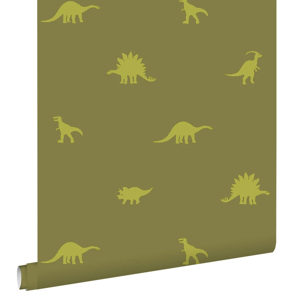 ESTAhome Behang - Dinosaurussen - Legergroen - 53 Cm X 10,05 M 1 ESTAhome Behang - Dinosaurussen - Legergroen - 53 Cm X 10,05 M