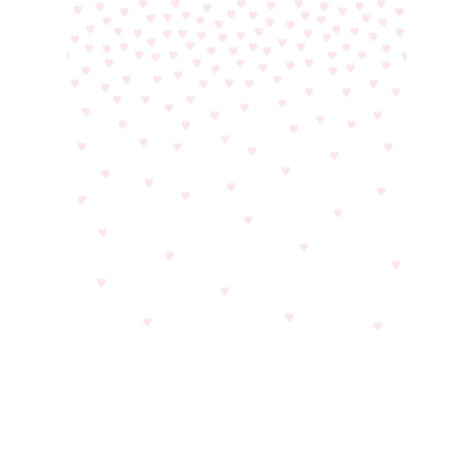 Origin Fotobehang - Confetti Hartjes - Zacht Roze - 2 X 2.79 M