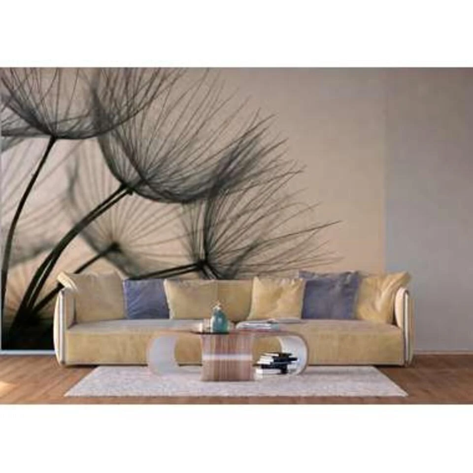 Sanders & Sanders Fotobehang - Bloemen - Beige En Grijs - 360 X 270 Cm - Afbeelding 2