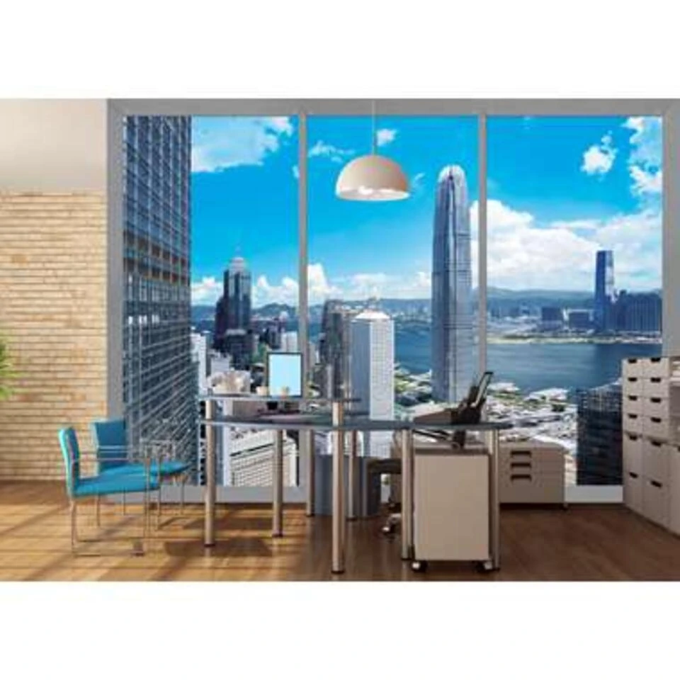 Sanders & Sanders Fotowand - Stadsgezicht - Blauw En Grijs - Afbeelding 2