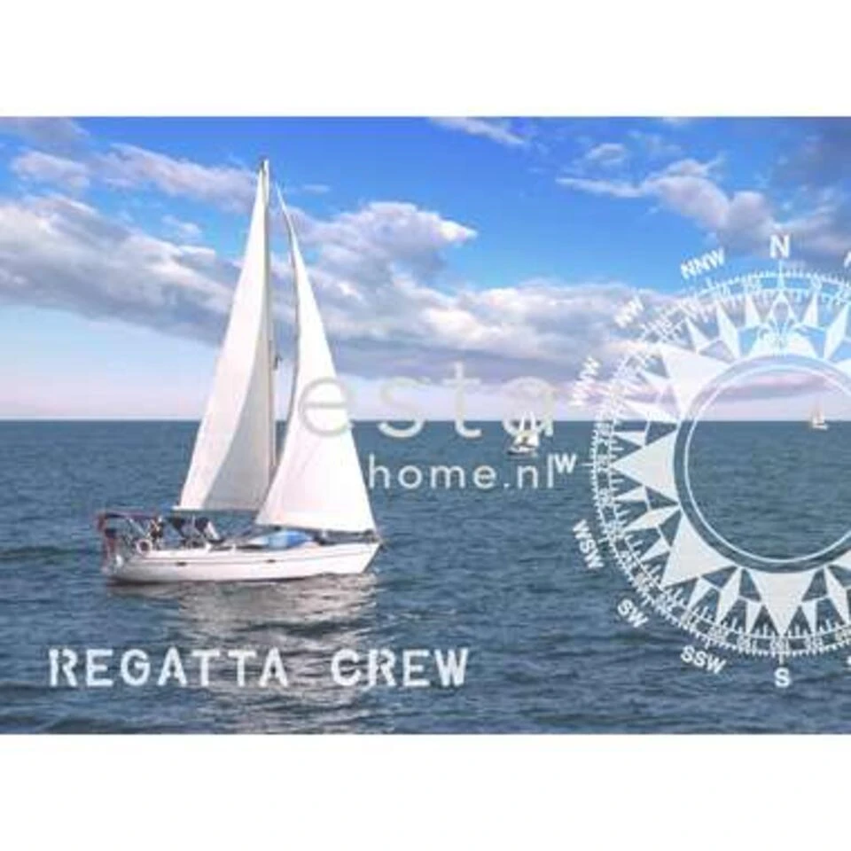 ESTAhome Fotobehang - Zeilboot - Blauw - 374 X 270 Cm - Afbeelding 2