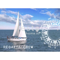 ESTAhome Fotobehang - Zeilboot - Blauw - 374 X 270 Cm