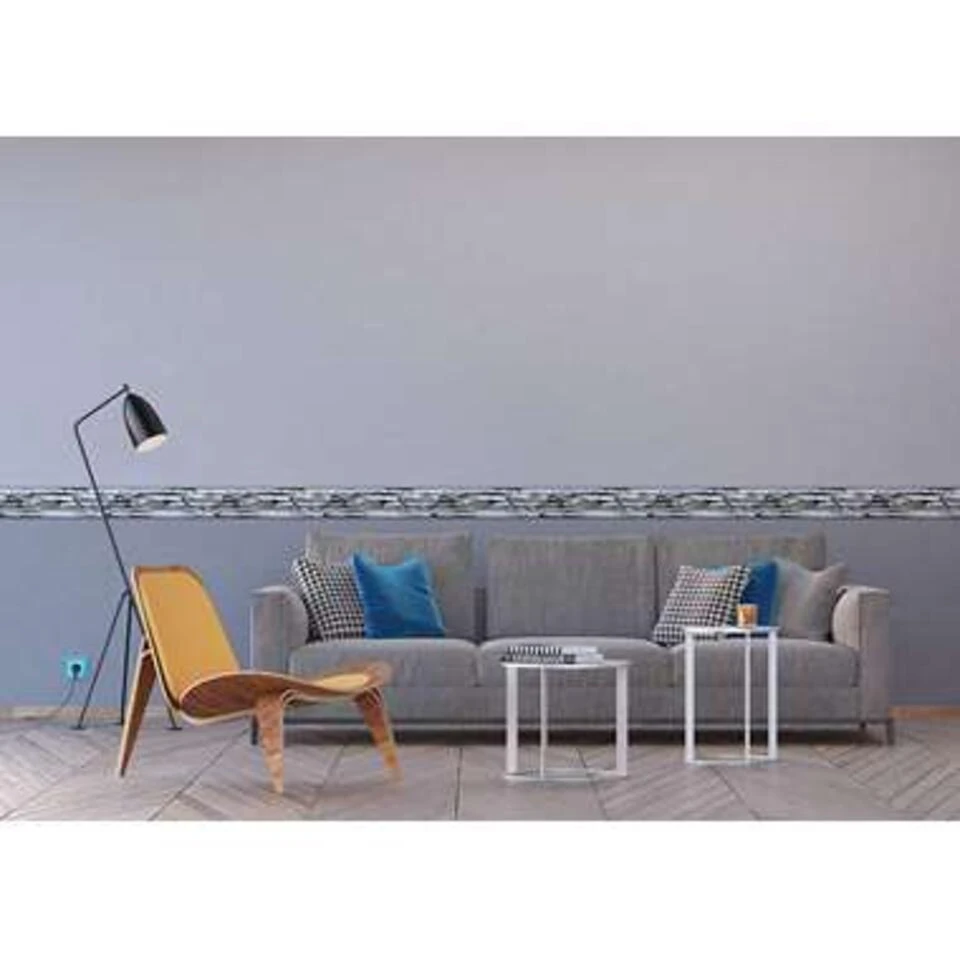 Sanders & Sanders Zelfklevende Behangrand - Kiezelstenen - Grijs - Afbeelding 2