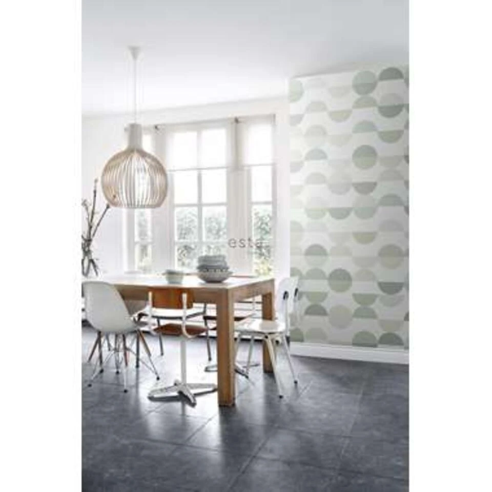 ESTAhome Fotobehang - Retro Stijl - Groen - 1.395 X 2.79 M - Afbeelding 3