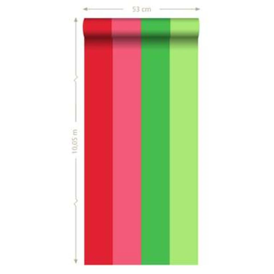 ESTAhome Behang - Strepen - Rood En Roze - 53 Cm X 10,05 M - Afbeelding 4