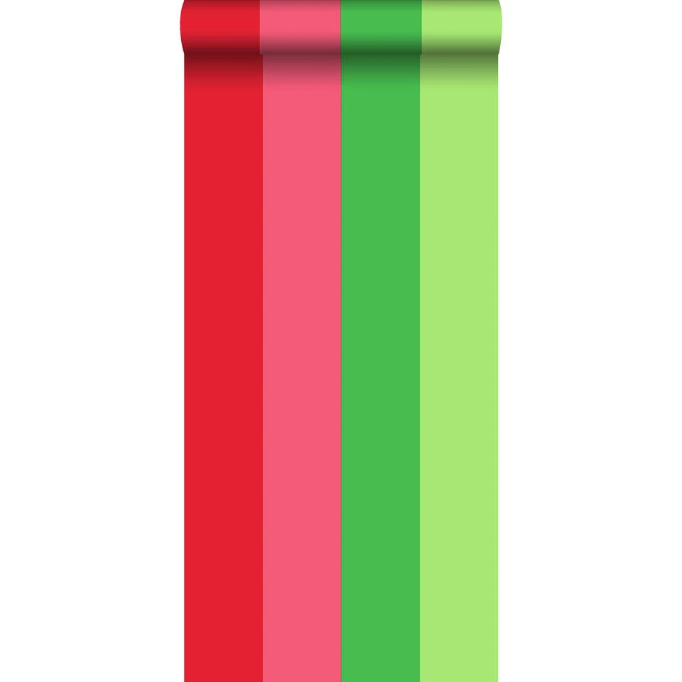 ESTAhome Behang - Strepen - Rood En Roze - 53 Cm X 10,05 M