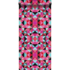 Origin Behang - Kubisme - Rood En Blauw - 53 Cm X 10,05 M