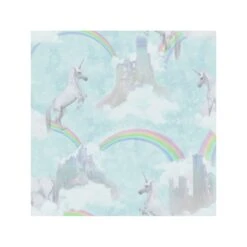 Dutch Wallcoverings - Make Believe Unicorns Mint - 0,53x10,05m