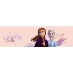 Disney Zelfklevende Behangrand - Frozen Anna & Elsa - Perzik Roze