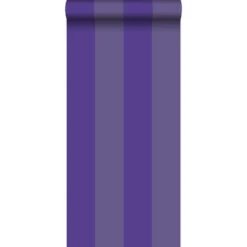 Origin Behang - Strepen - Paars - 53 Cm X 10,05 M
