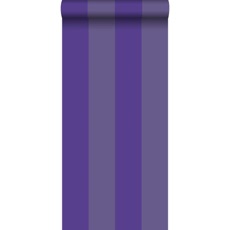 Origin Behang - Strepen - Paars - 53 Cm X 10,05 M