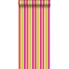 ESTAhome Behang - Strepen - Limegroen En Roze - 53 Cm X 10,05 M