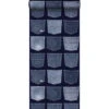 ESTAhome Behang - Spijkerbroeken Zakken - Blauw - 53 Cm X 10,05 M