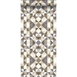 Origin Behang - Kubisme - Bruin En Beige - 53 Cm X 10,05 M