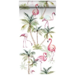 ESTAhome Behang XXL - Flamingo's - Roze - 0.465 X 8.37 M
