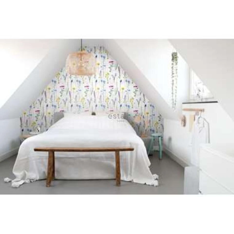 ESTAhome Behang XXL - Veldbloemen - Grijs - 0.465 X 8.37 M 3 ESTAhome Behang XXL - Veldbloemen - Grijs - 0.465 X 8.37 M - Afbeelding 3
