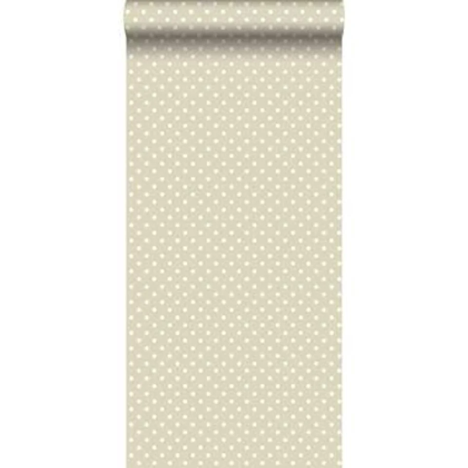 ESTAhome Behang - Kleine Stippen - Glanzend Beige - 53 Cm X 10,05 M - Afbeelding 2