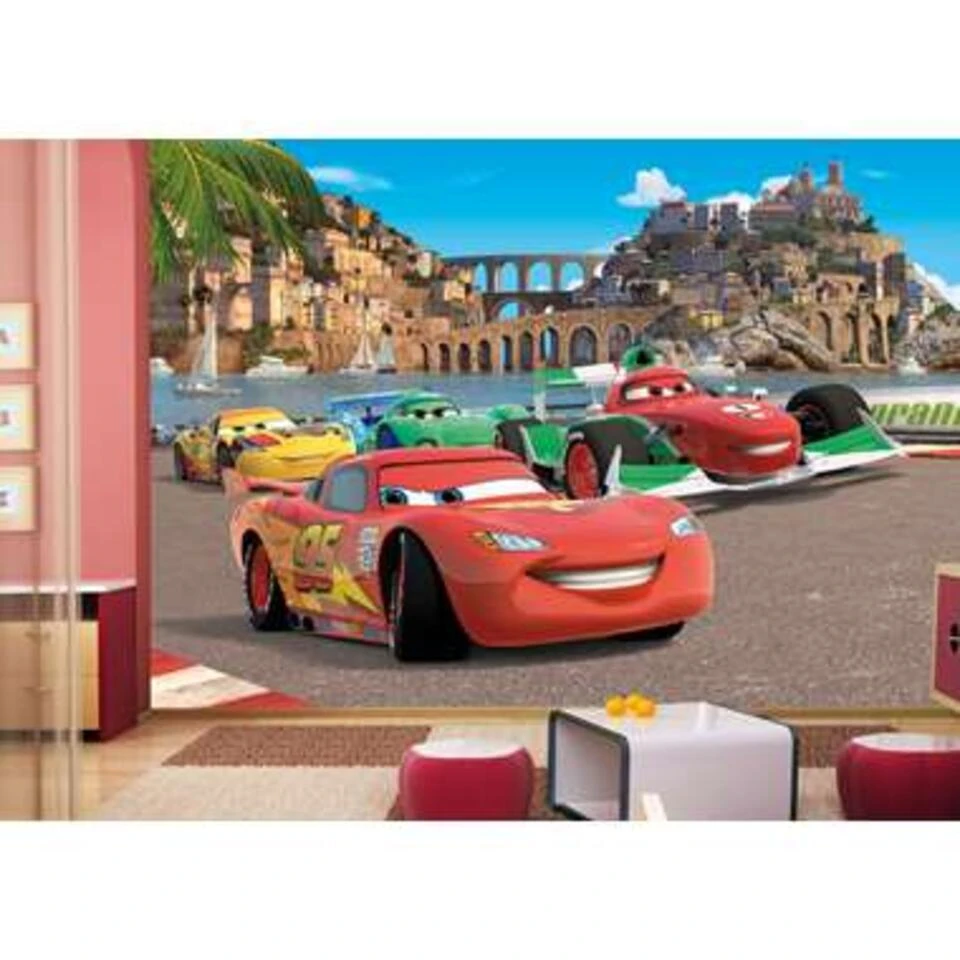 Disney Fotowand - Cars - Bruin, Rood En Groen - 360 X 254 Cm - Afbeelding 2