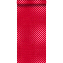 ESTAhome Behang - Kleine Stippen - Rood En Roze - 53 Cm X 10,05 M