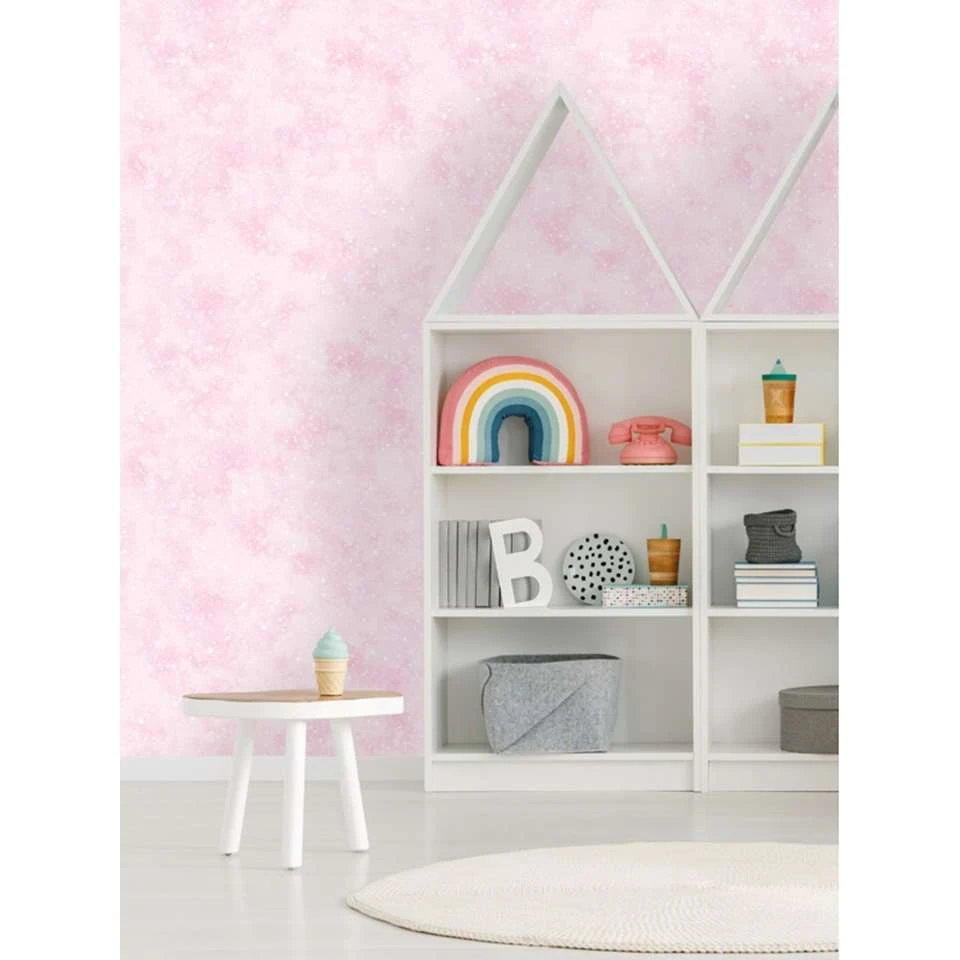 Dutch Wallcoverings - Over The Rainbow- Sparkles Pink - 0,53x10,05m - Afbeelding 3