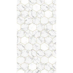 ESTAhome Fotobehang - Marmer - Zwart Wit En Goud - 1.5 X 2.79 M