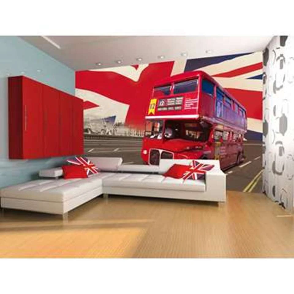 Londen Bus - Fotobehang - 232 X 315 Cm - Multi 2 Londen Bus - Fotobehang - 232 X 315 Cm - Multi - Afbeelding 2