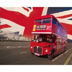 Londen Bus - Fotobehang - 232 X 315 Cm - Multi
