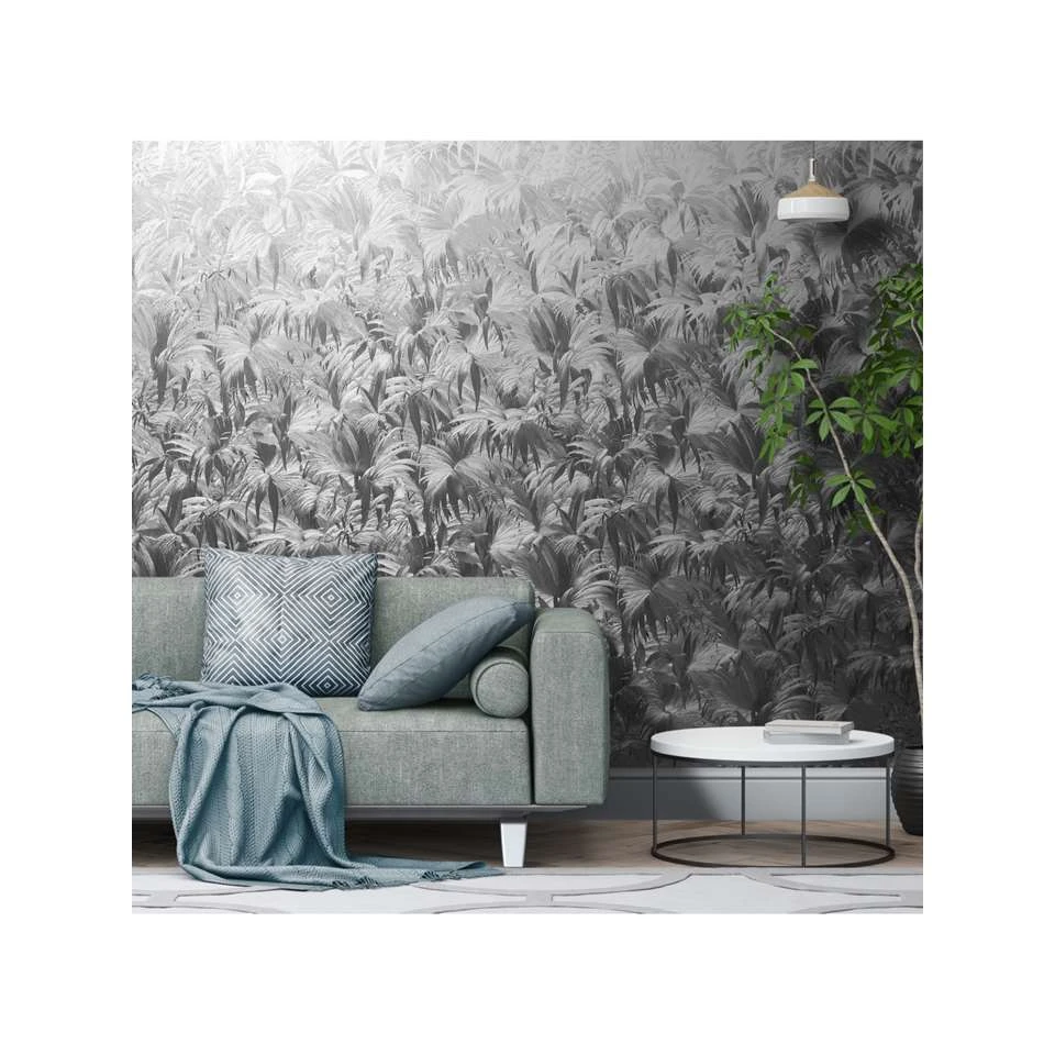Dutch Wallcoverings - Odyssee Palmbladeren Grijs - 0,53x10,05m - Afbeelding 3