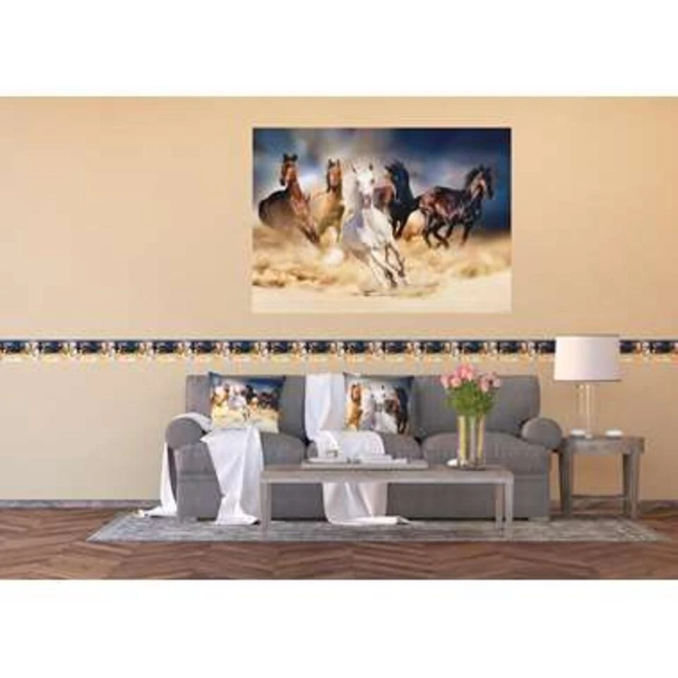 Sanders & Sanders Zelfklevende Behangrand - Paarden - Afbeelding 2