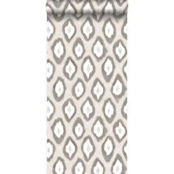 Origin Behang - Ikat Motief - Beige - 53 Cm X 10,05 M