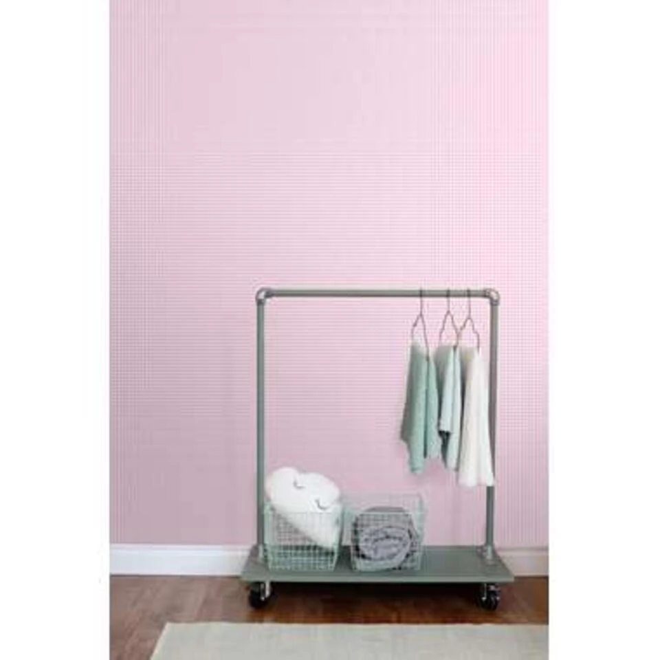 ESTAhome Behang - Ruiten - Zacht Roze - 53 Cm X 10,05 M - Afbeelding 4