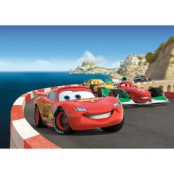 Disney Fotowand - Cars - Rood, Groen En Blauw - 255 X 180 Cm