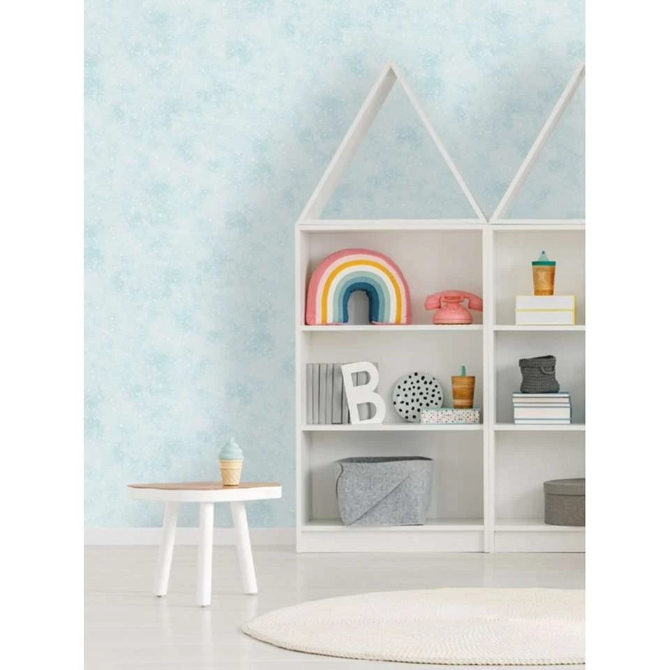 Dutch Wallcoverings - Over The Rainbow- Sparkles Teal - 0,53x10,05m - Afbeelding 3