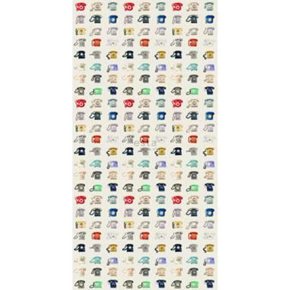 ESTAhome Behang XXL - Retro Telefoons - Kleurrijk - 46,5 Cm X 8,37 M 4 ESTAhome Behang XXL - Retro Telefoons - Kleurrijk - 46,5 Cm X 8,37 M - Afbeelding 4