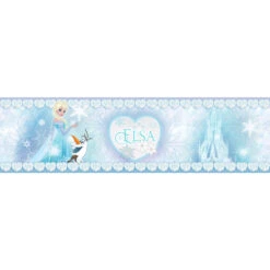 Disney Zelfklevende Behangrand - Frozen Elsa - Lichtblauw
