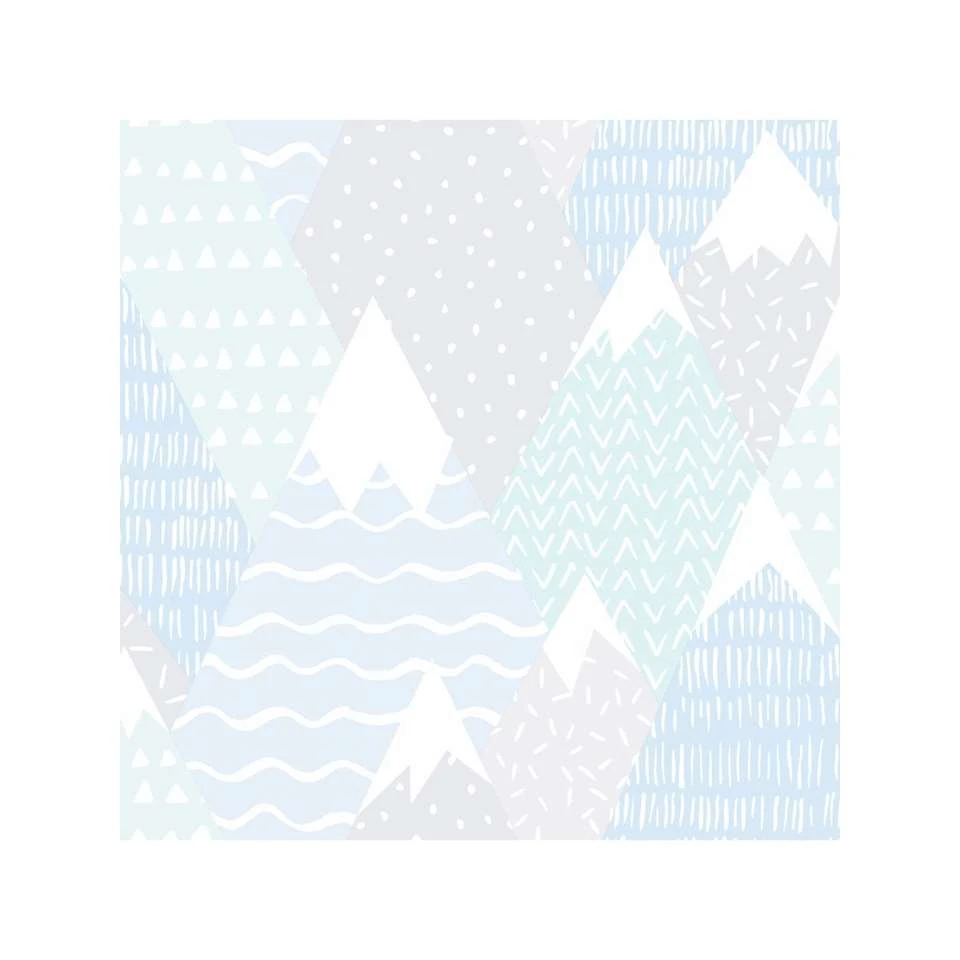 Dutch Wallcoverings - Over The Rainbow- Mountains Teal - 0,53x10,05m - Afbeelding 2