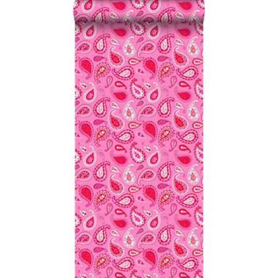 ESTAhome Behang - Paisleys - Fuchsia Roze - 53 Cm X 10,05 M 2 ESTAhome Behang - Paisleys - Fuchsia Roze - 53 Cm X 10,05 M - Afbeelding 2