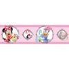 Disney Zelfklevende Behangrand - Minnie Mouse & Katrien Duck - Roze