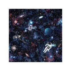 Dutch Wallcoverings - Make Believe Intergalactic Zwart - 0,53x10,05m